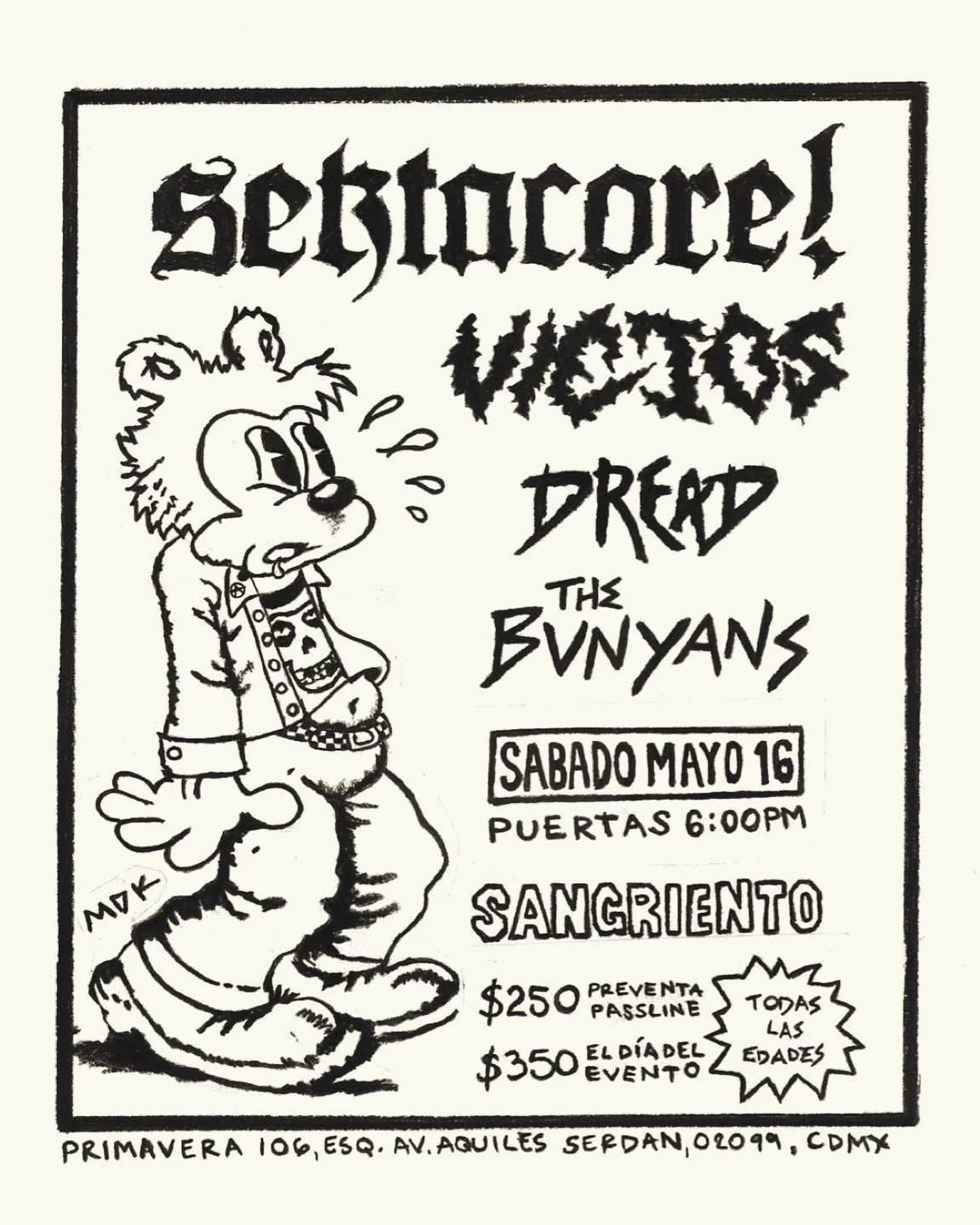 Sektacore, Los Viejos, Dread, The Bunyans en vivo