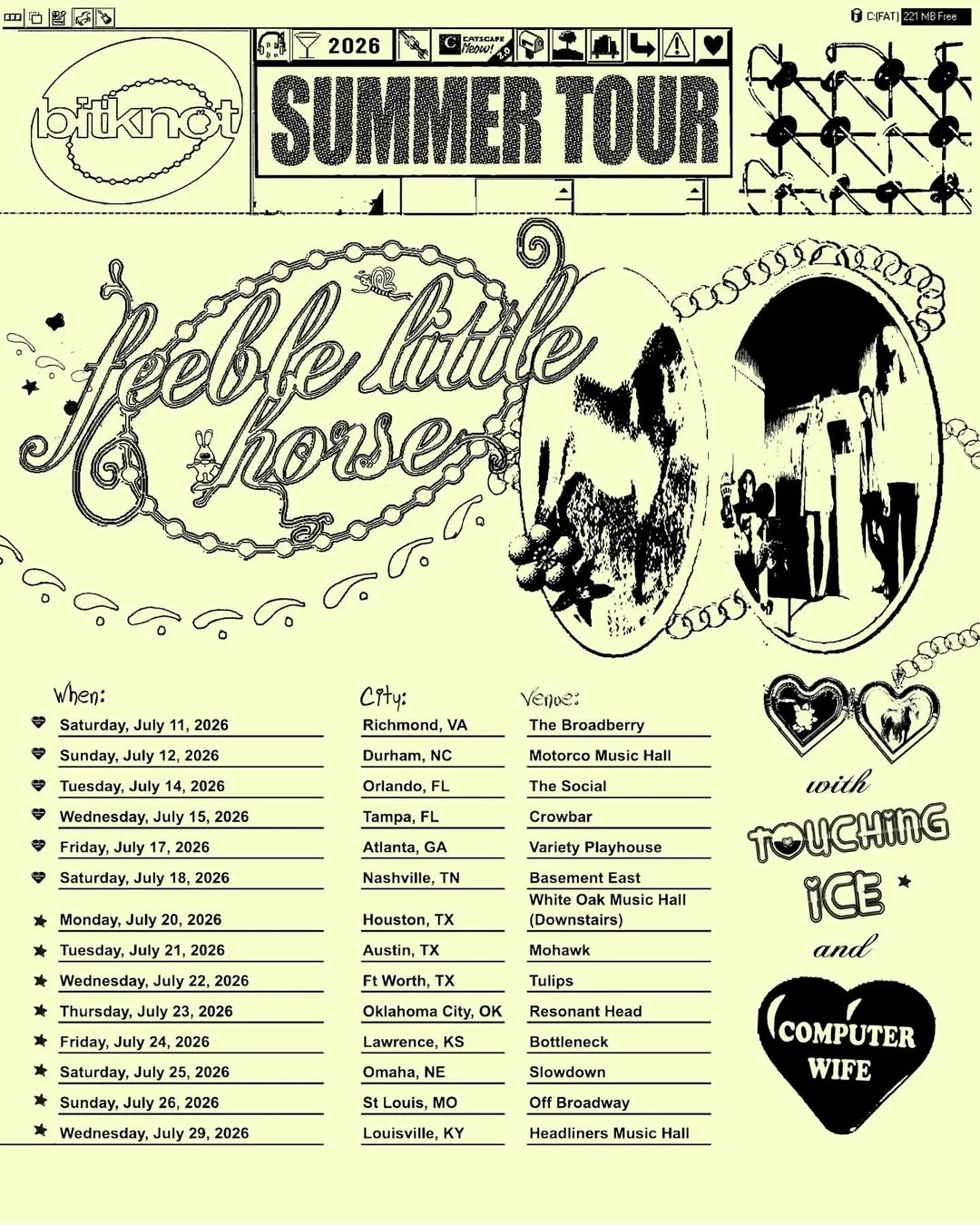 feeble little horse: bitknot tour